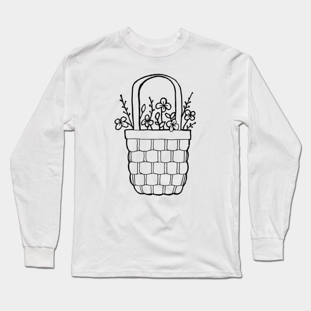 Flower Basket Long Sleeve T-Shirt by Beatrice Fey